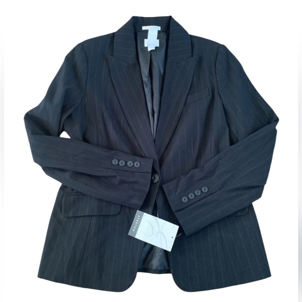 Emma James Striped Womens Blazer Jacket Size 12
